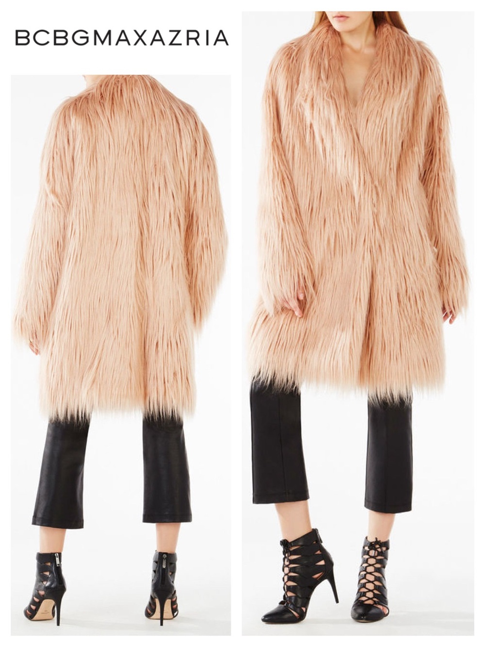 BCBGMaxAzria Waris Faux Fur Faux Shearling Coat